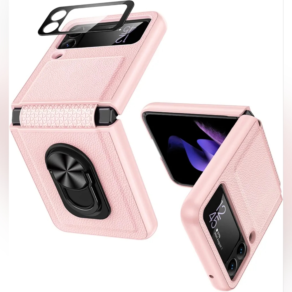VEGO Case Cover Compatible Galaxy Z Flip 3 Samsung Galaxy Z Flip 3 5G Rose Gold